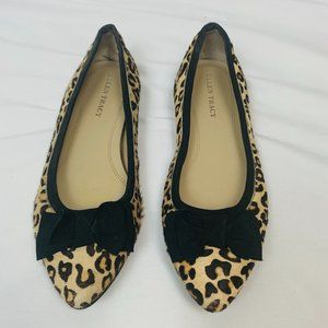 Ellen Tracy Calf Hair Print Flats Sz 9